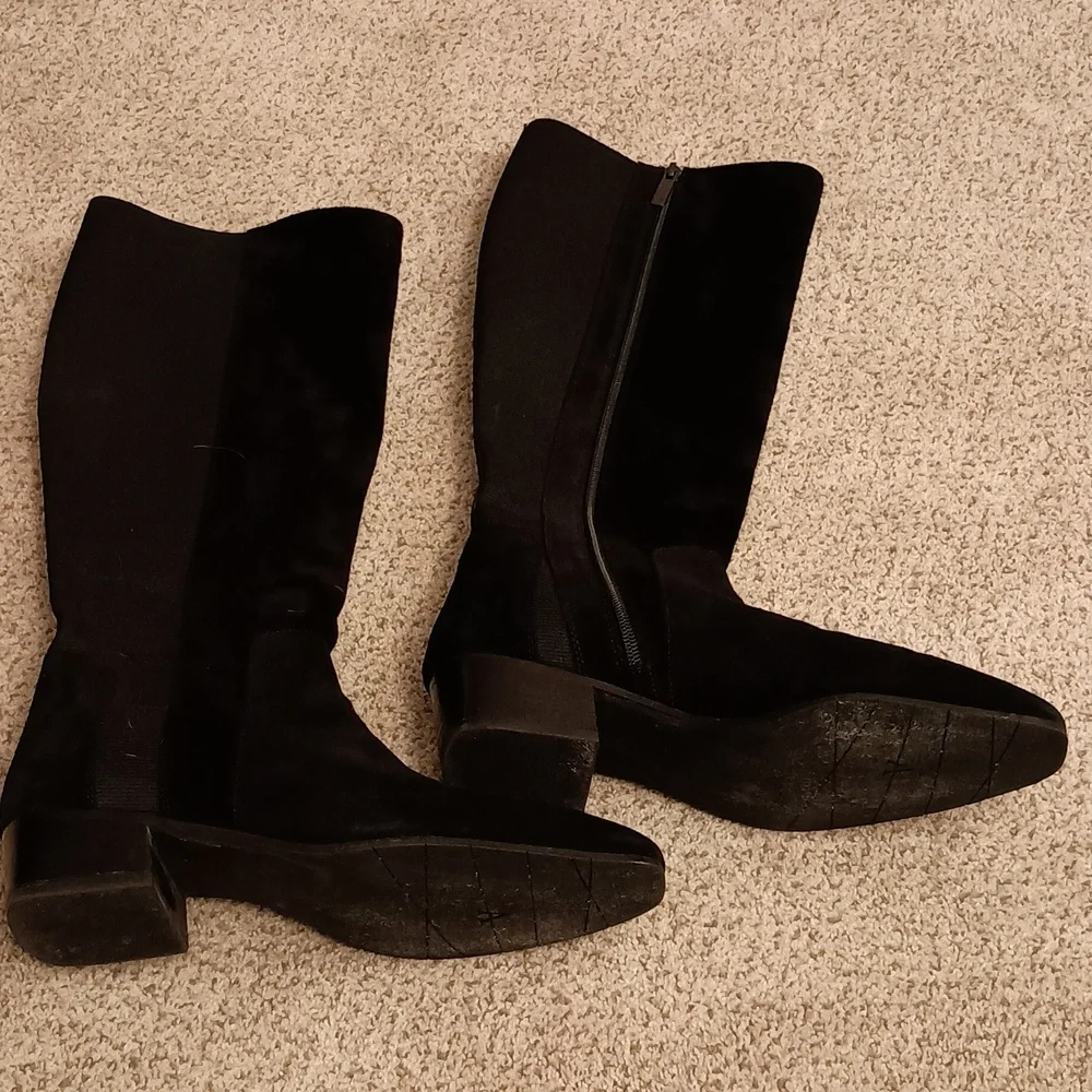 Aquatalia tall black dress boots size 10 - Picture 3 of 3